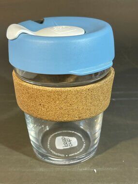 Keep Cup Brew Cork Reusable Glass Coffee Cup 12 Oz with Lid (1452)